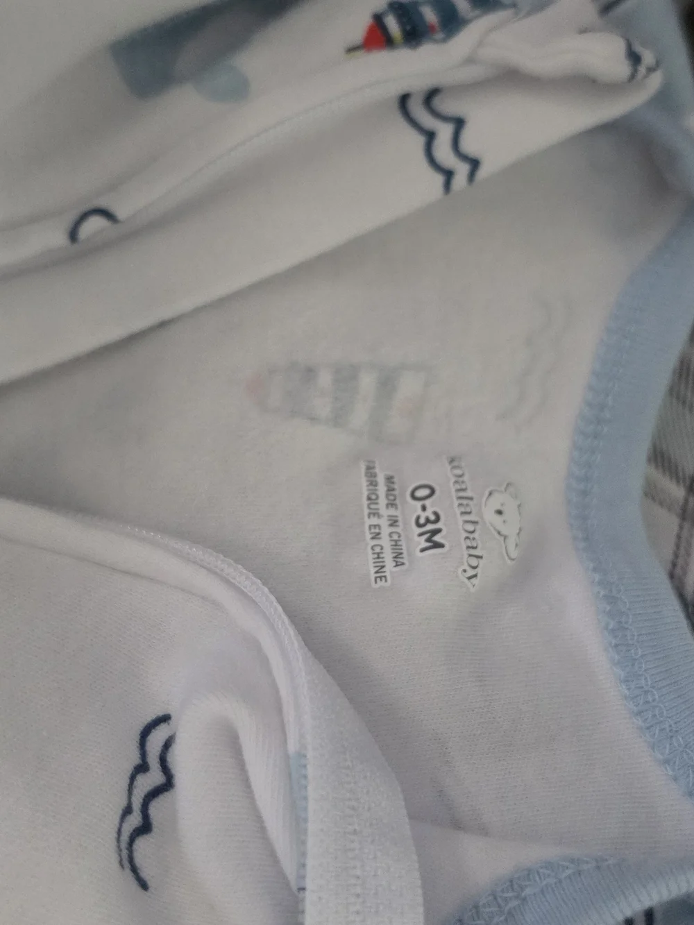 Boy Footed Onesies Zipper & 0-3 [4]